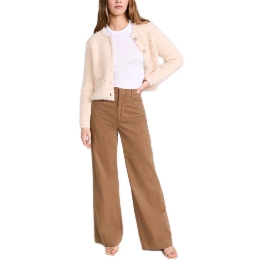 Pistola Wide Leg Jasmine Pants Woman 31 34/32" Sepia Brown High Waisted Trousers